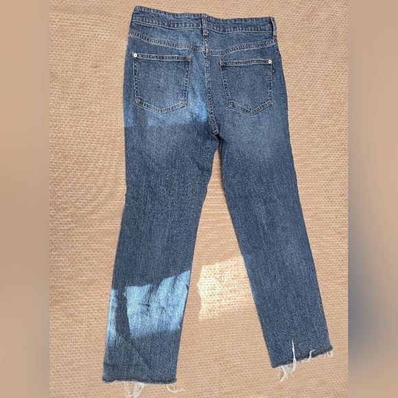 Anthropologie Pilcro Size 30 Distressed Vintage Straight High Rise Raw Hem Jeans - Picture 3 of 11